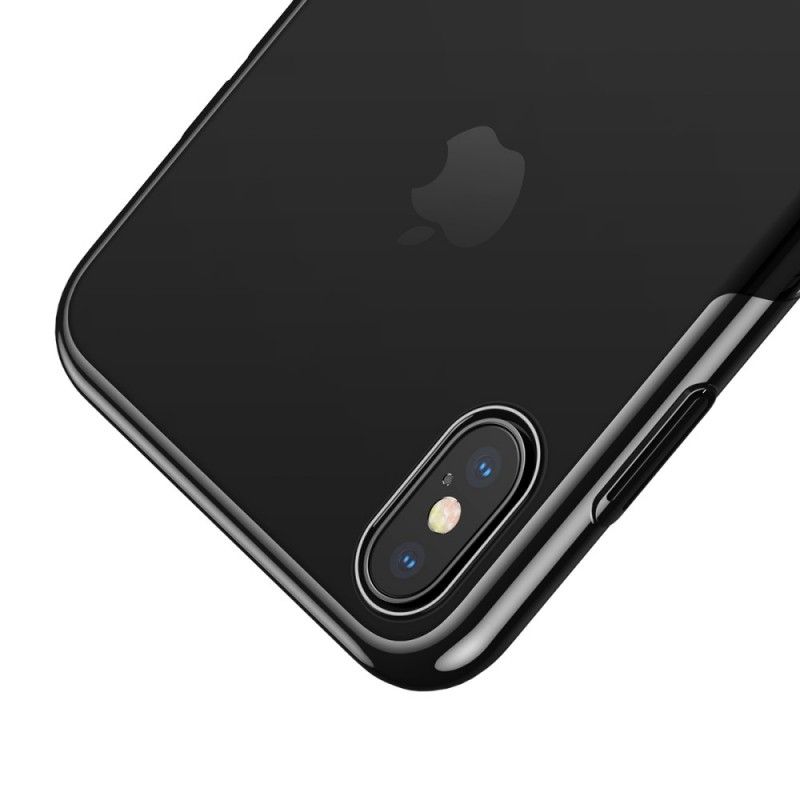 Etui iPhone XS Max Srebrny Seria Z Brokatem Baseus Etui Ochronne