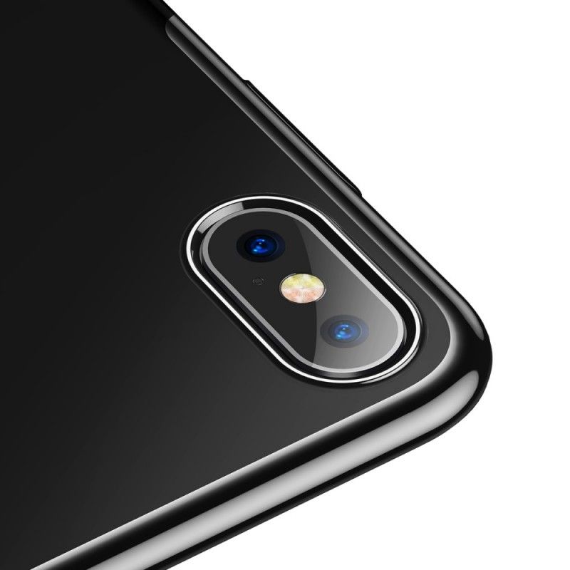 Etui iPhone XS Max Srebrny Seria Z Brokatem Baseus Etui Ochronne