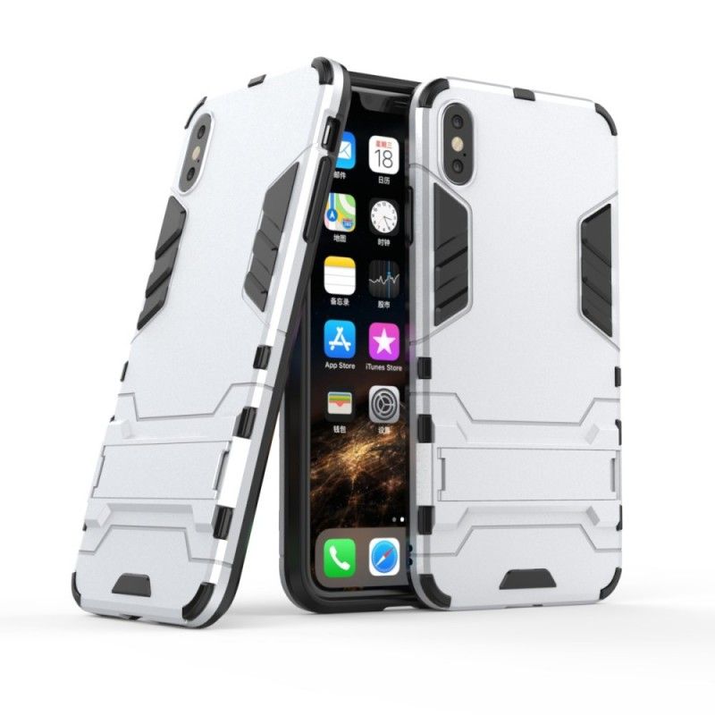 Etui iPhone XS Max Szary Czarny Wyjątkowo Odporny