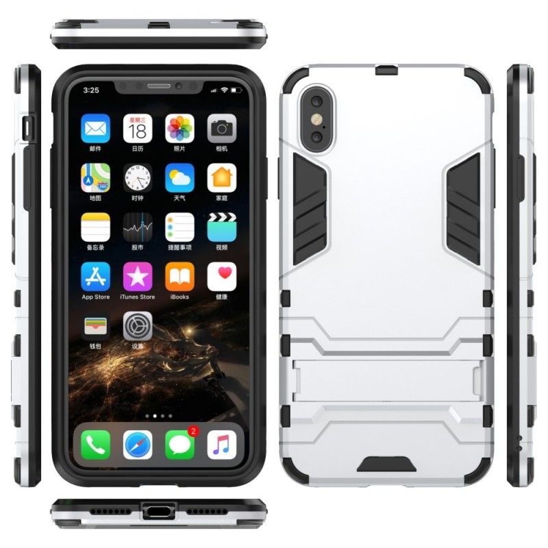 Etui iPhone XS Max Szary Czarny Wyjątkowo Odporny