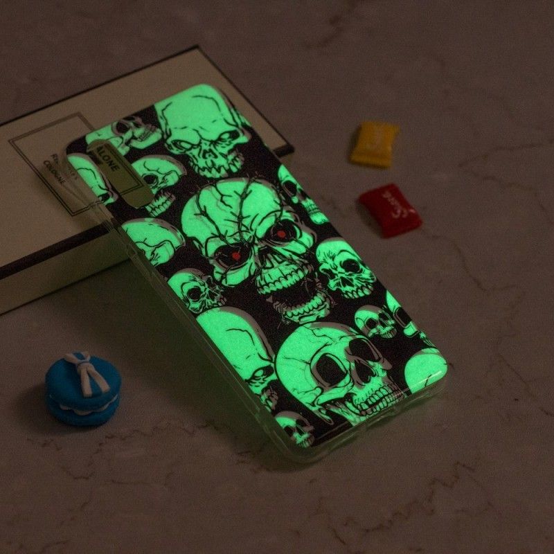 Etui iPhone XS Max Uwaga Fluorescencyjne Czaszki