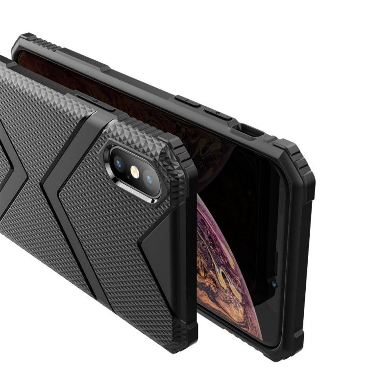 Etui iPhone XS Max Zielony Czarny Tarcza