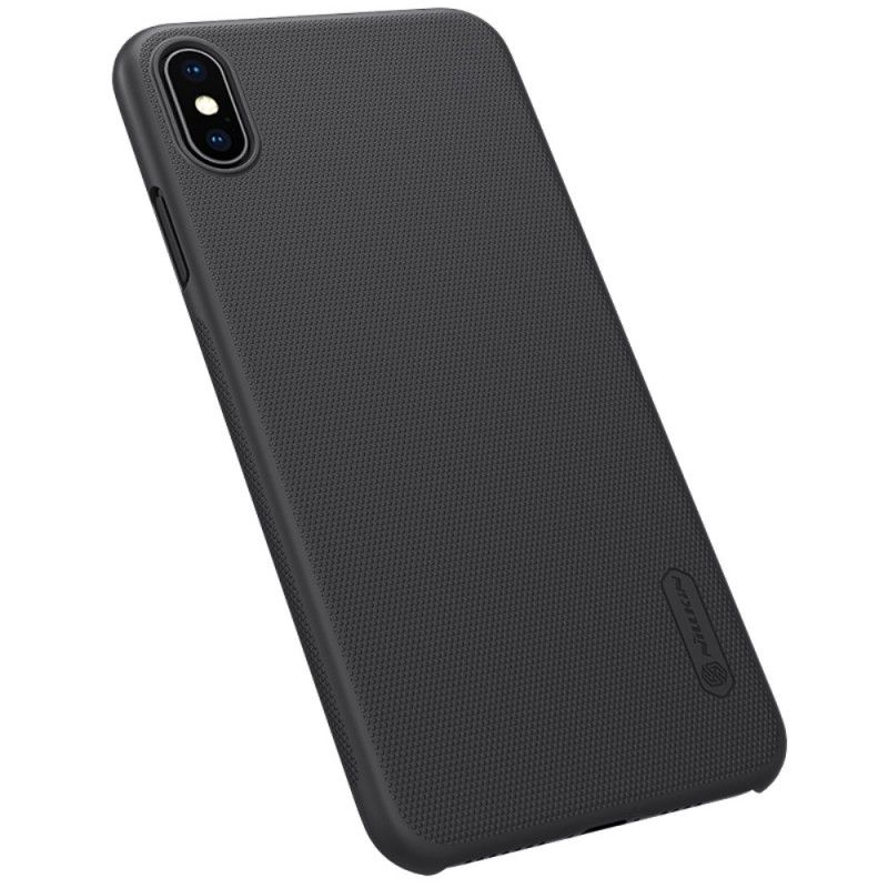 Etui iPhone XS Max Złoty Czarny Sztywny Matowy Nillkin