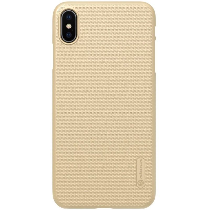 Etui iPhone XS Max Złoty Czarny Sztywny Matowy Nillkin