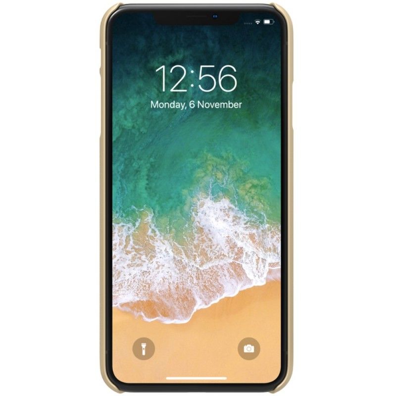 Etui iPhone XS Max Złoty Czarny Sztywny Matowy Nillkin