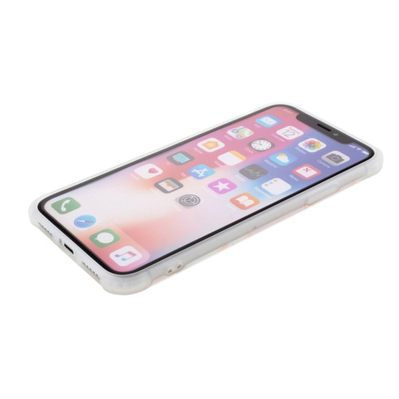 Futerały iPhone XS Max Magenta Biały Etui na Telefon Krzykliwy Geometryczny Marmur