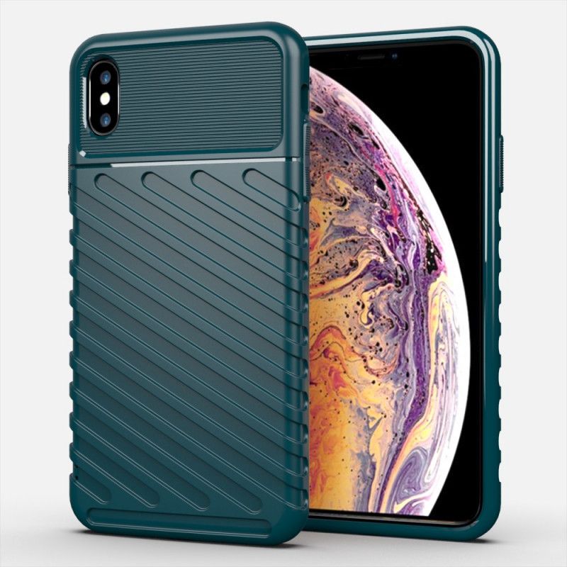 Futerały iPhone XS Max Zielony Czarny Seria Grzmotów