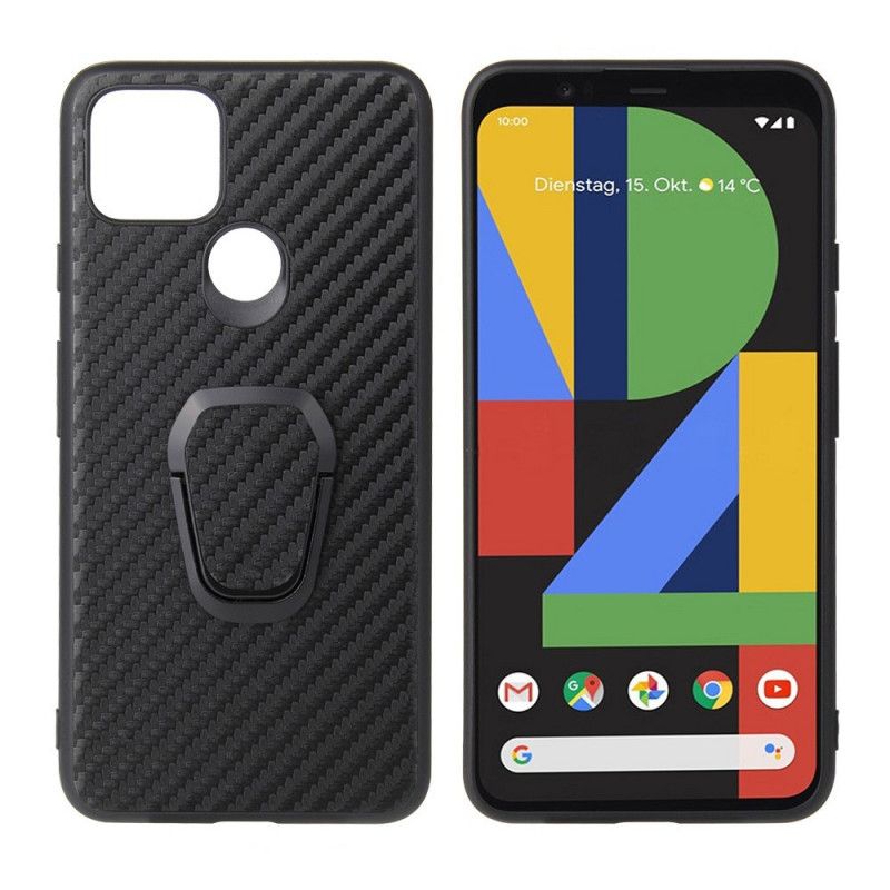 Etui Google Pixel 5 Wspornik Pierścienia Z Włókna Węglowego