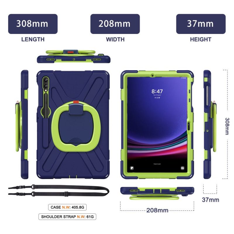 Etui Do Samsung Galaxy Tab S9 Plus Wielofunkcyjny Obrotowy Wspornik I Uchwyt