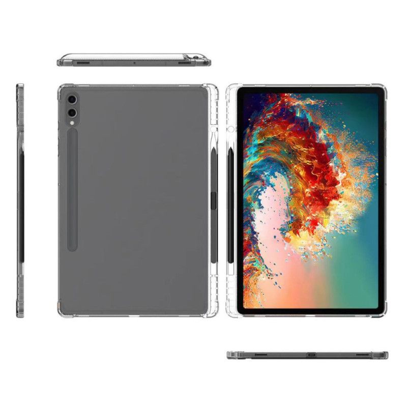 Etui Samsung Galaxy Tab S9 Plus Przezroczysty Ze Wzmocnionymi Narożnikami I Uchwytem Na Rysik Etui Ochronne