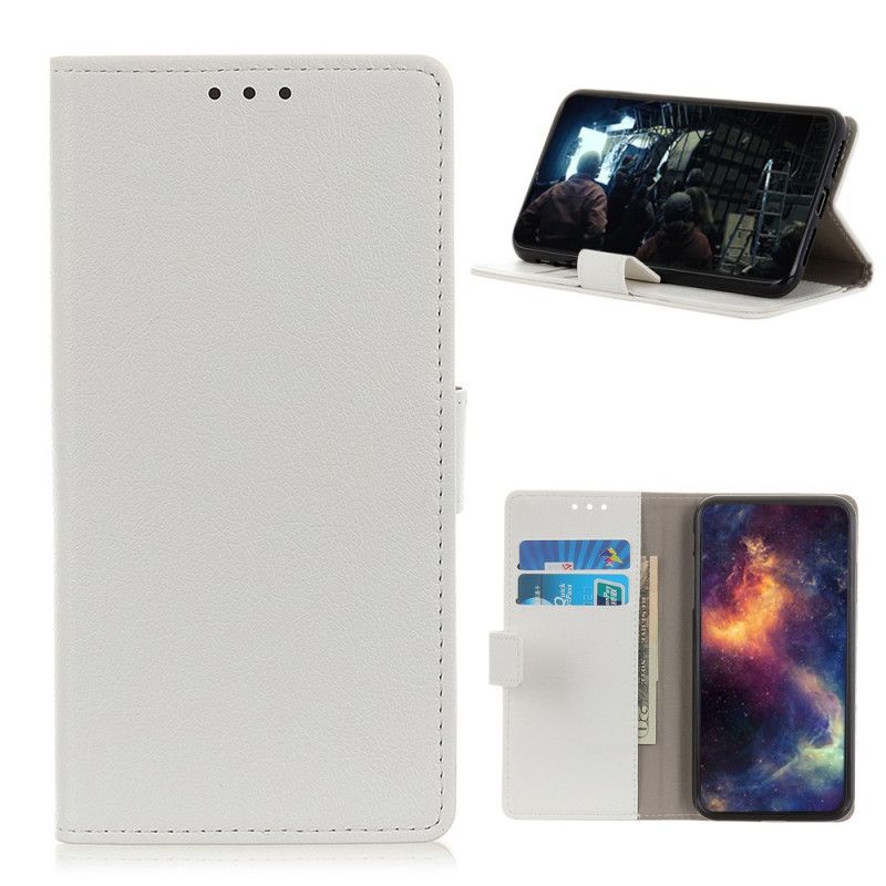 Etui Folio Samsung Galaxy A42 5G Biały Czarny Klasyczny