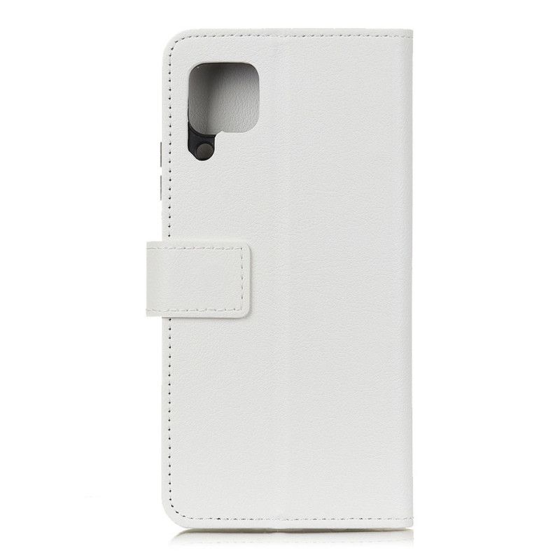 Etui Folio Samsung Galaxy A42 5G Biały Czarny Klasyczny