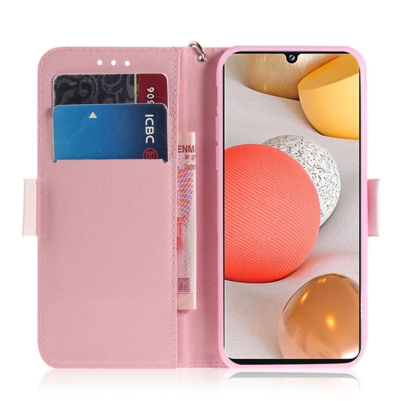 Etui Folio Samsung Galaxy A42 5G Chomiki Ze Stringami