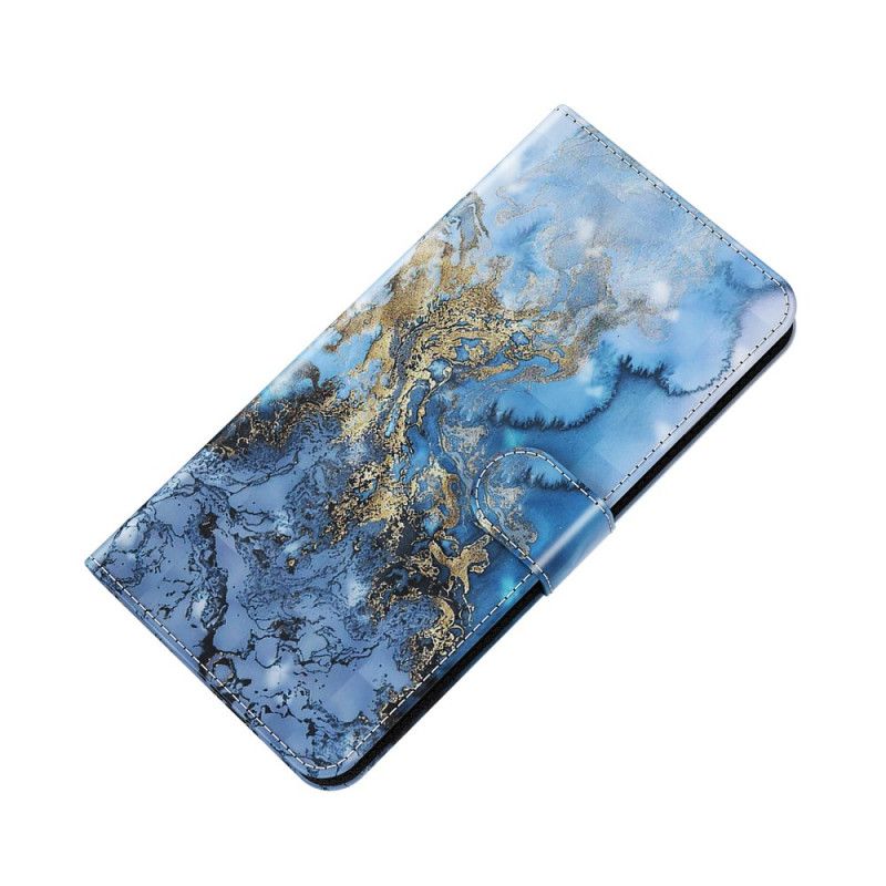 Etui Folio Samsung Galaxy A42 5G Designerski Marmurowy Punkt Świetlny Z Paskiem Etui Ochronne