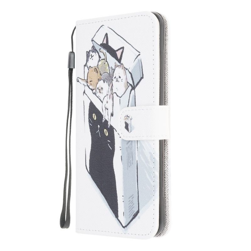 Etui Folio Samsung Galaxy A42 5G Dostawa Kotów W Stringach