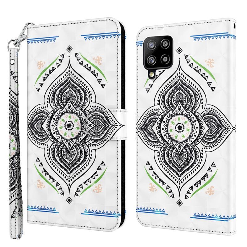 Etui Folio Samsung Galaxy A42 5G Mandala Z Punktami Świetlnymi Z Paskiem Etui Ochronne