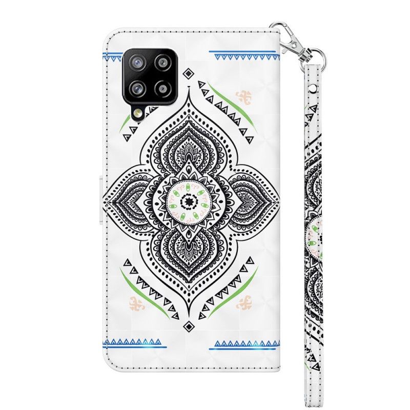 Etui Folio Samsung Galaxy A42 5G Mandala Z Punktami Świetlnymi Z Paskiem Etui Ochronne