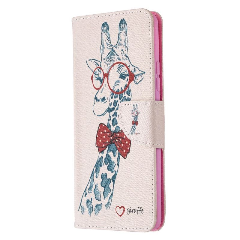 Etui Folio Samsung Galaxy A42 5G Nerd Żyrafa