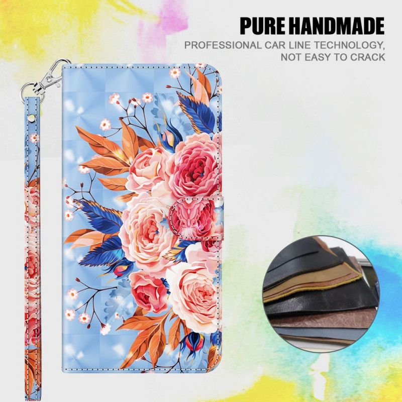 Etui Folio Samsung Galaxy A42 5G Romantyczny Punkt Świetlny Ze Stringami Etui Ochronne