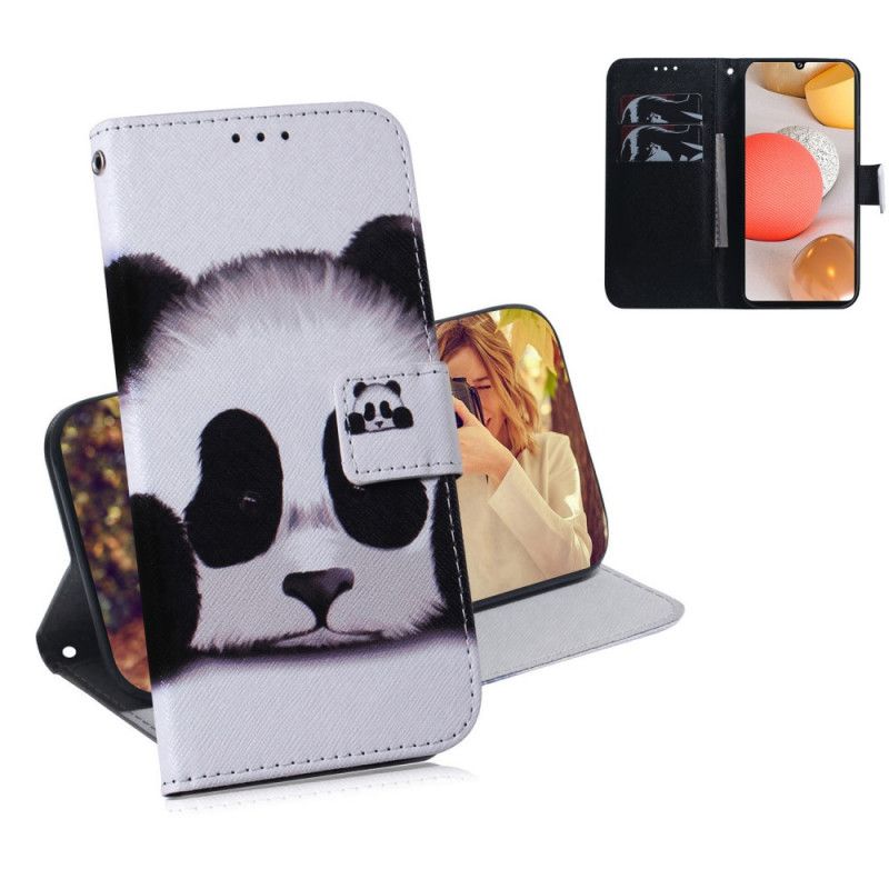 Etui Folio Samsung Galaxy A42 5G Twarz Pandy