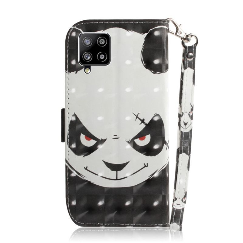 Etui Folio Samsung Galaxy A42 5G Wściekła Panda Ze Stringami Etui Ochronne