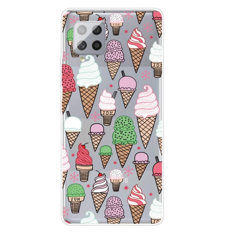 Etui Samsung Galaxy A42 5G Lody Śmietankowe