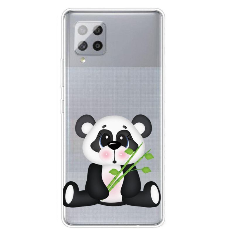 Etui Samsung Galaxy A42 5G Przezroczysta Smutna Panda Etui Ochronne