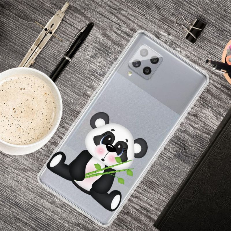 Etui Samsung Galaxy A42 5G Przezroczysta Smutna Panda Etui Ochronne