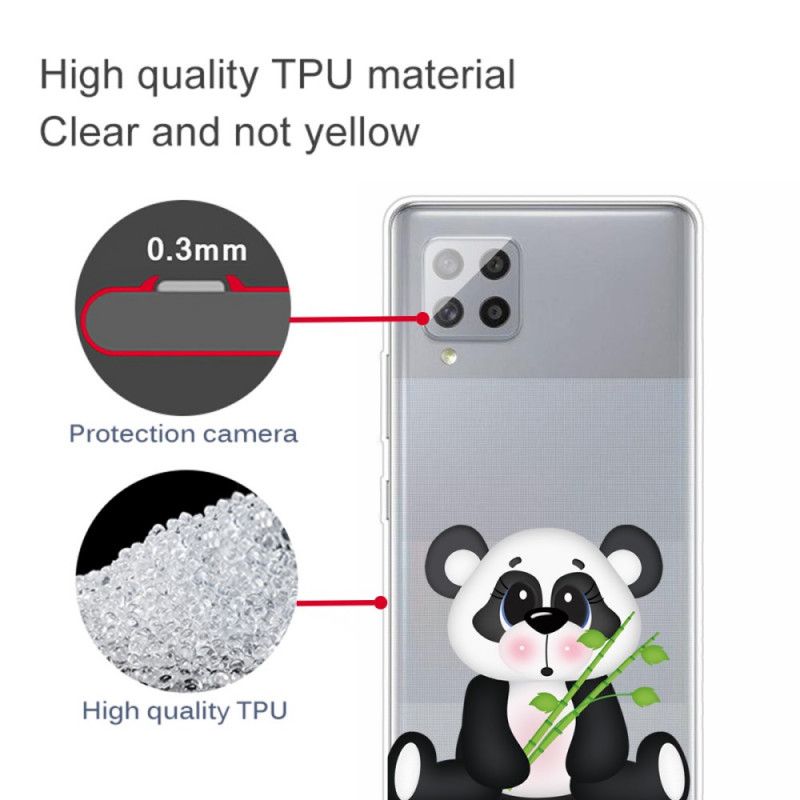 Etui Samsung Galaxy A42 5G Przezroczysta Smutna Panda Etui Ochronne