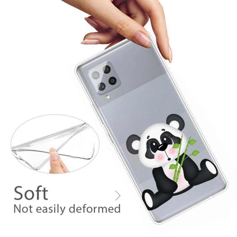 Etui Samsung Galaxy A42 5G Przezroczysta Smutna Panda Etui Ochronne