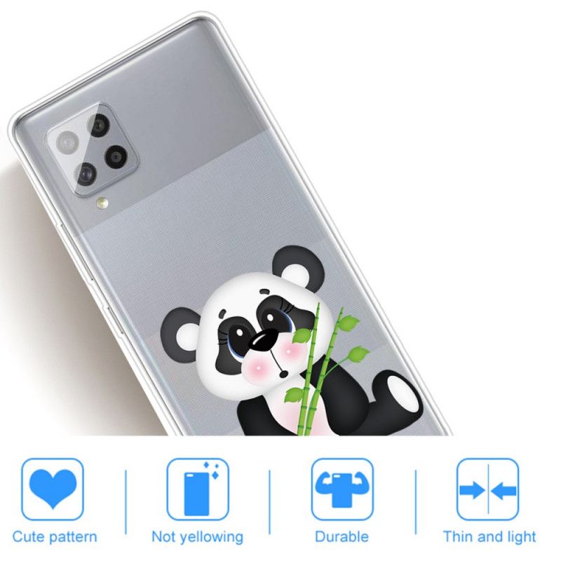 Etui Samsung Galaxy A42 5G Przezroczysta Smutna Panda Etui Ochronne