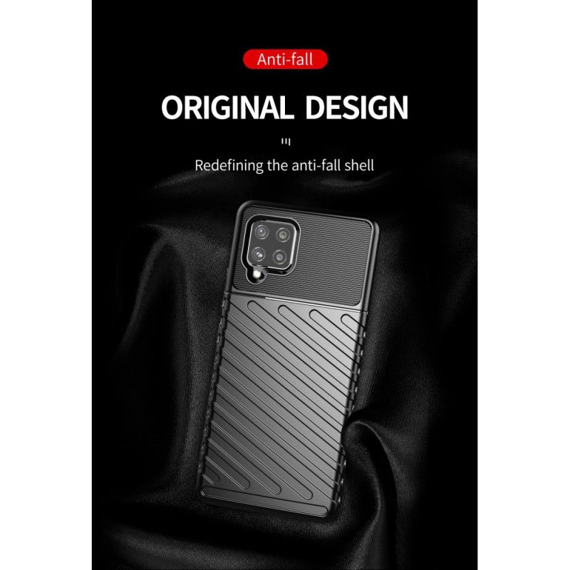 Etui Samsung Galaxy A42 5G Zielony Czarny Seria Grzmotów Etui Ochronne