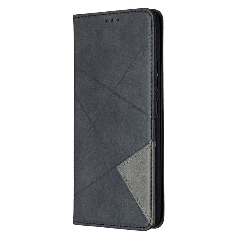 Flip Kotelot Samsung Galaxy A42 5G Szary Czarny Styl Artysty Etui Ochronne