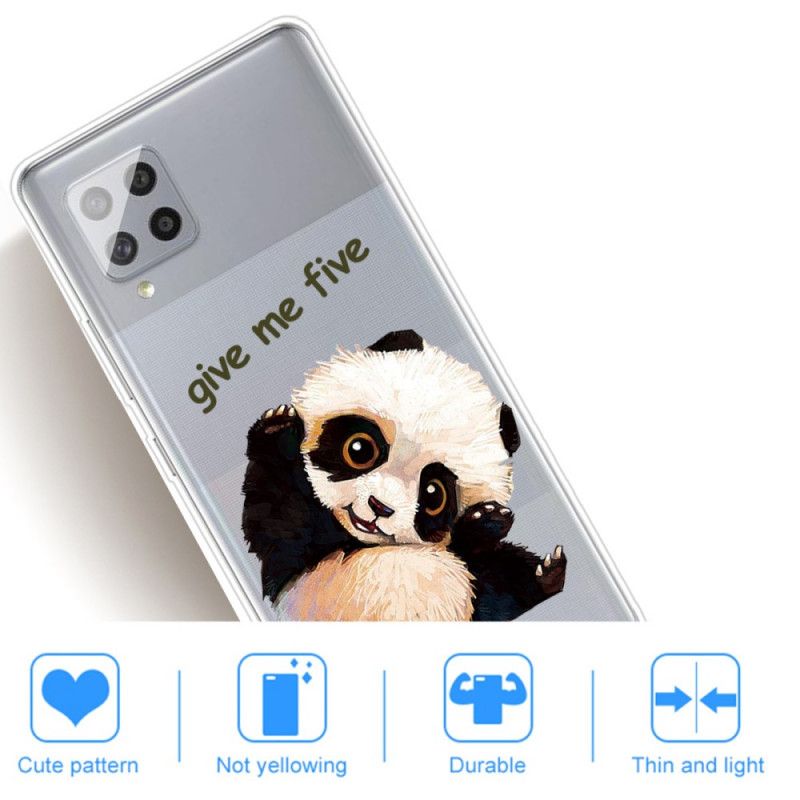 Futerały Samsung Galaxy A42 5G Etui na Telefon Przezroczysta Panda. Daj Mi Pięć