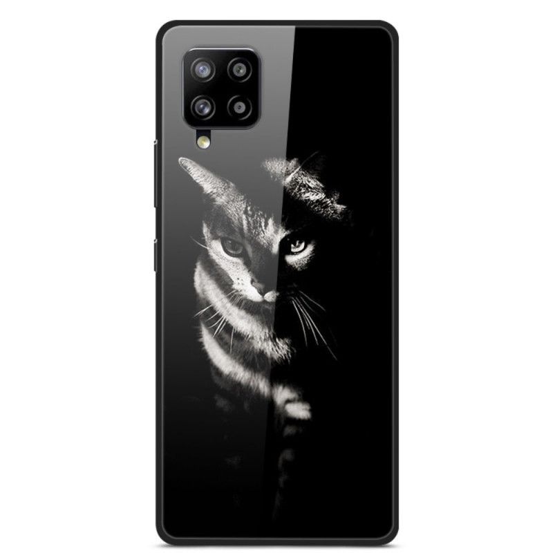 Futerały Samsung Galaxy A42 5G Etui na Telefon Szkło Hartowane Dla Kota