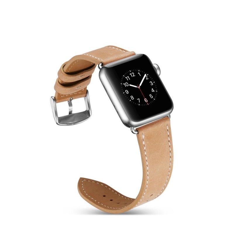 Pasek Do Zegarka Apple 44/42 Mm Przeszycie Z Prawdziwej Skóry