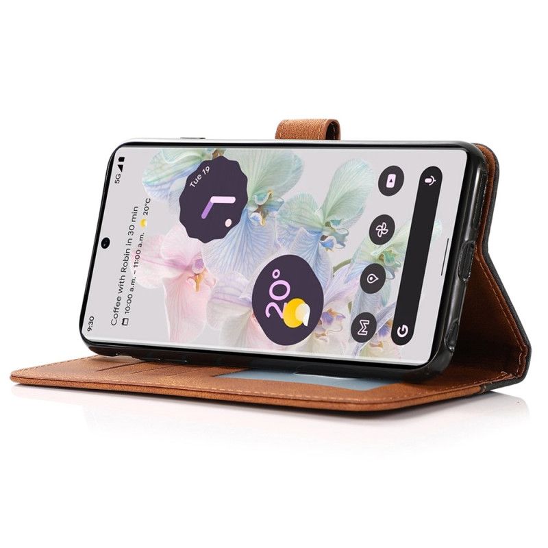 Etui Folio Do Google Pixel 8 Pro Dwukolorowy Pasek