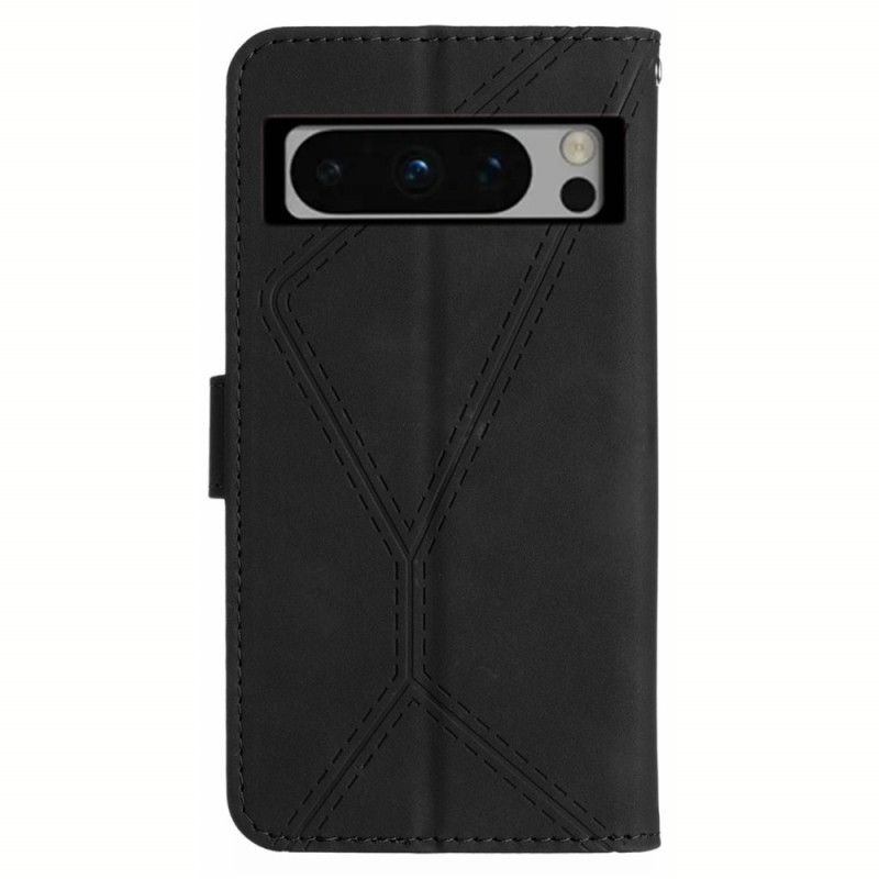 Etui Folio Do Google Pixel 8 Pro Linie I Kropki W Paski