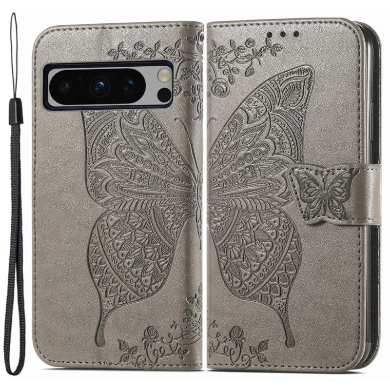 Etui Folio Google Pixel 8 Pro Barokowy Motyl Etui Ochronne