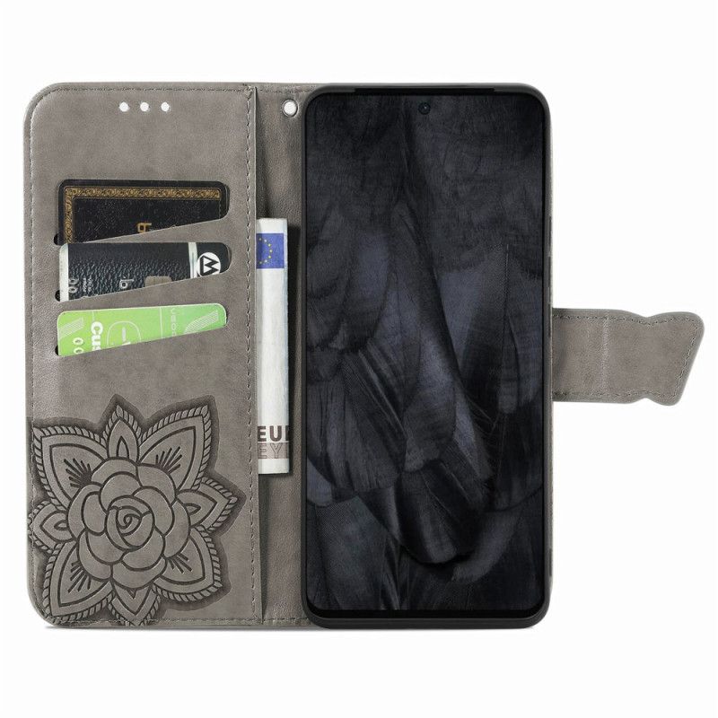 Etui Folio Google Pixel 8 Pro Barokowy Motyl Etui Ochronne