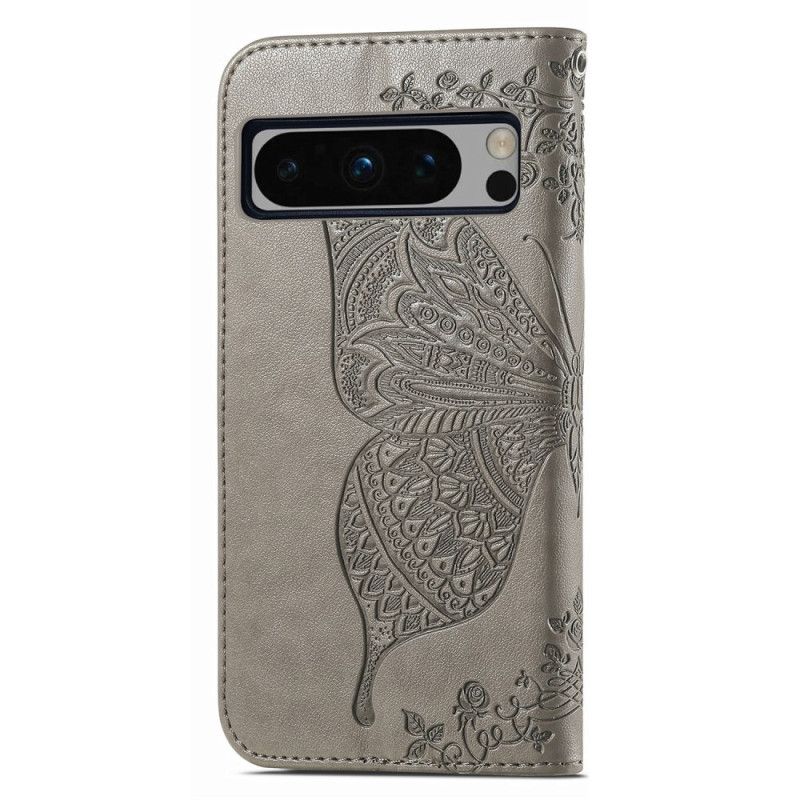 Etui Folio Google Pixel 8 Pro Barokowy Motyl Etui Ochronne