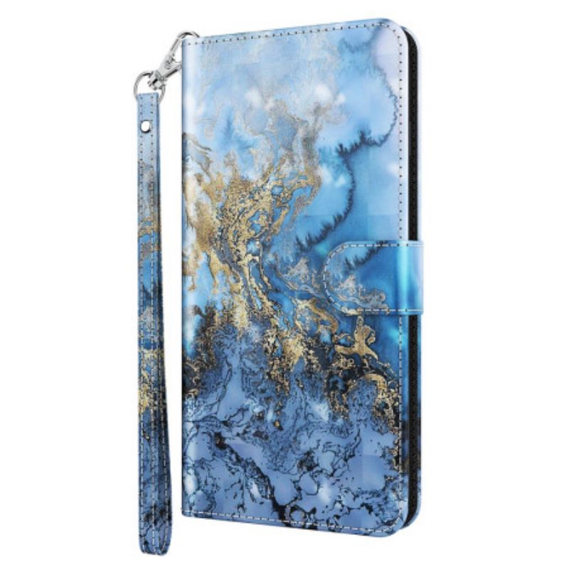 Etui Folio Google Pixel 8 Pro Model Marmurkowy Z Paskiem