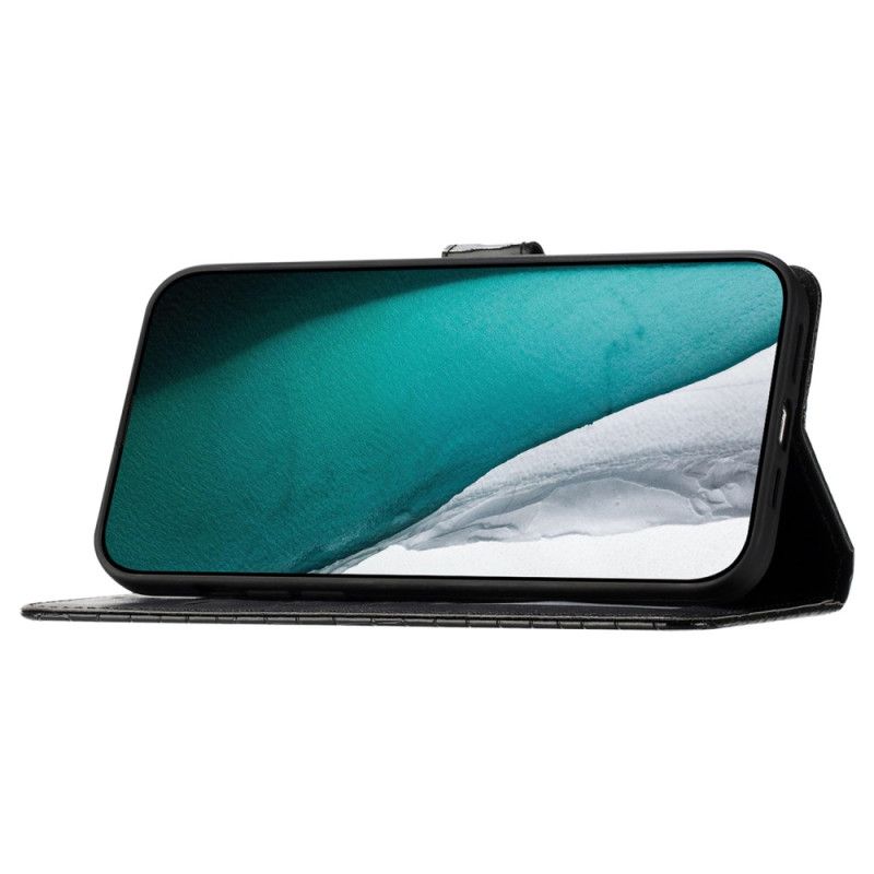 Etui Folio Google Pixel 8 Pro Styl Krokodyla Z Paskiem