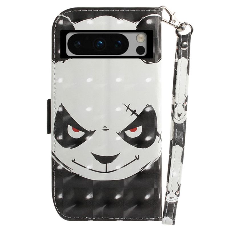 Etui Folio Google Pixel 8 Pro Wściekła Panda Z Paskiem