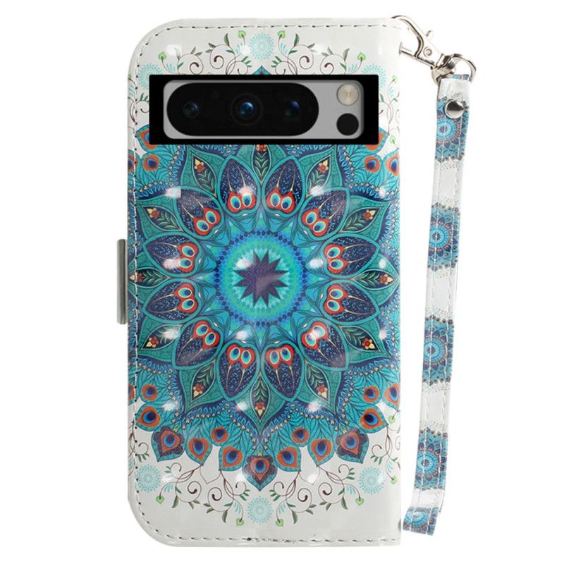 Etui Folio Google Pixel 8 Pro Zielona Mandala Z Paskiem