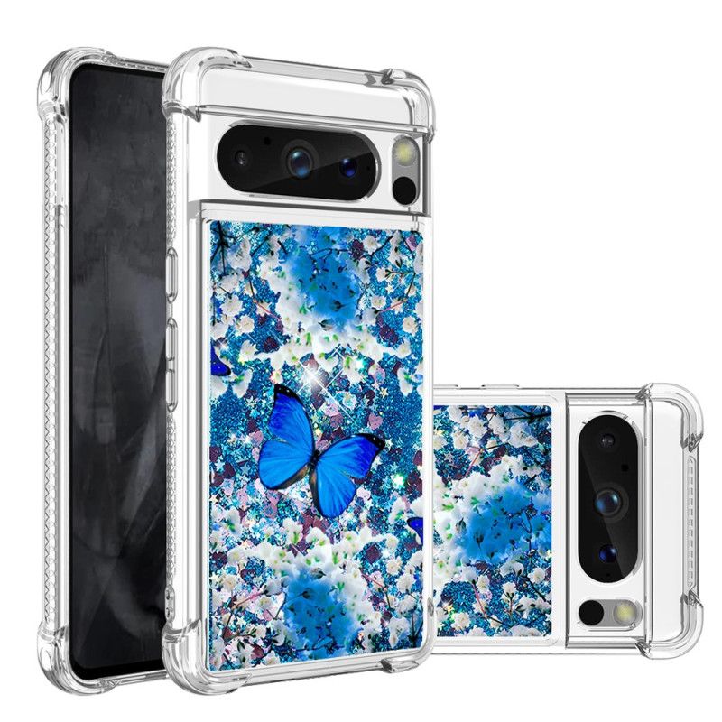 Etui Google Pixel 8 Pro Błyszczący Motyl Etui Ochronne