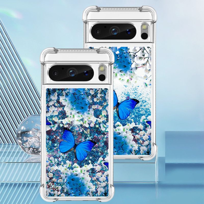 Etui Google Pixel 8 Pro Błyszczący Motyl Etui Ochronne