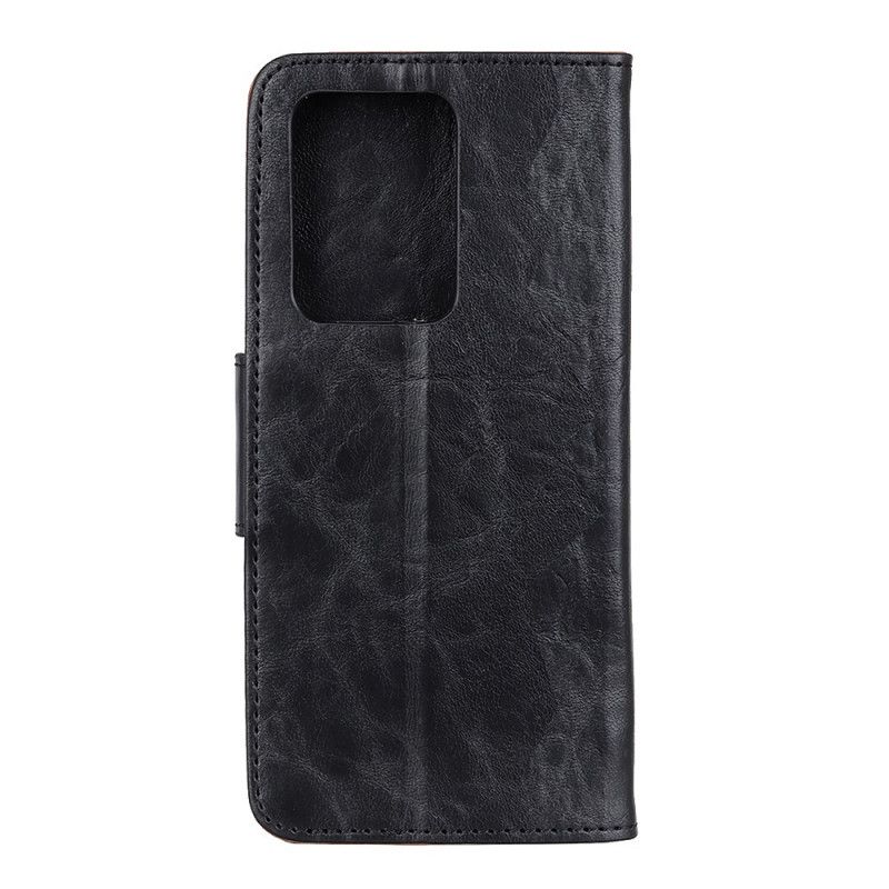 Etui Folio Huawei P40 Pro Plus Czarny Dwustronne Zapięcie Z Dwoiny Skóry Etui Ochronne