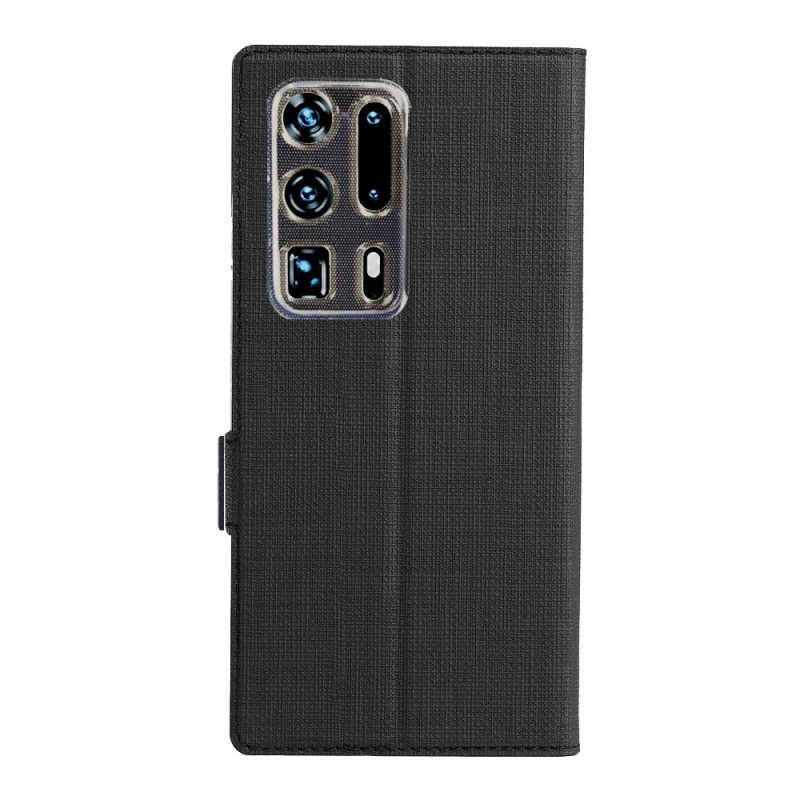 Flip Kotelot Huawei P40 Pro Plus Szary Czarny Teksturowany Vili Dmx