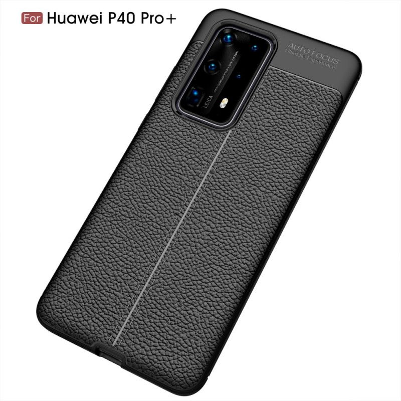 Futerały Huawei P40 Pro Plus Czerwony Czarny Etui na Telefon Elastyczna Tekstura Włókna Węglowego